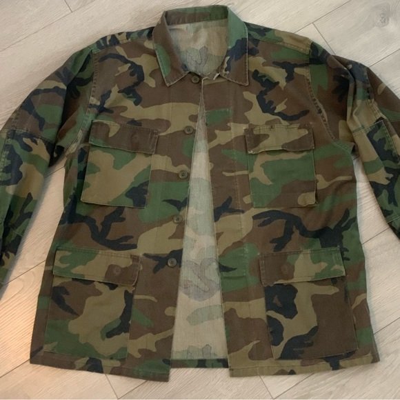Vintage Repurposed Camo Shirt Jacket (Unisex) - Picture 4 of 10